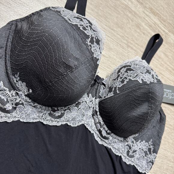 Selection Ulla Popken Bra Camisole Bralette Chemise Babydoll Lace 44D NWT - Picture 4 of 7